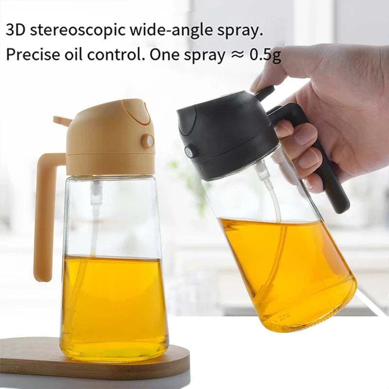 Spray-And-Pour Dual-Purpose Oil Bottle