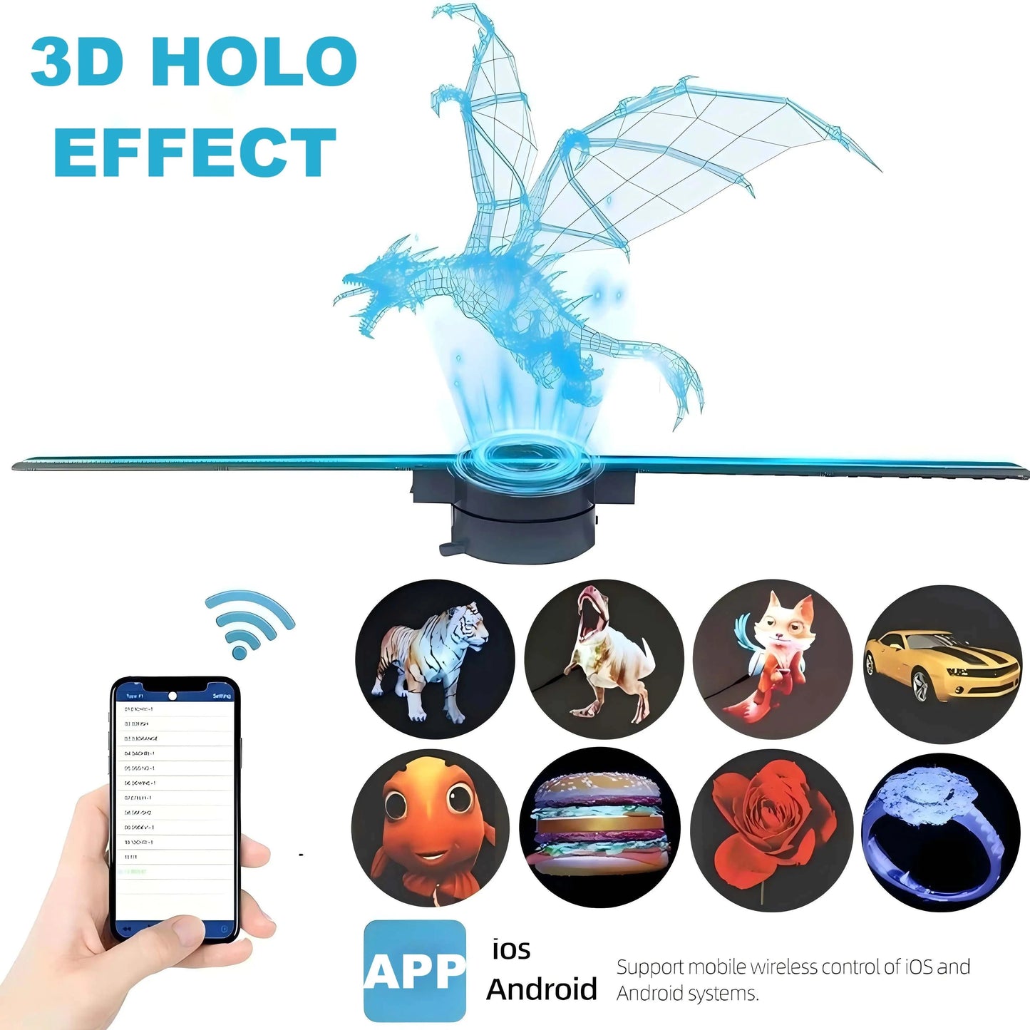 3D hologram fan
