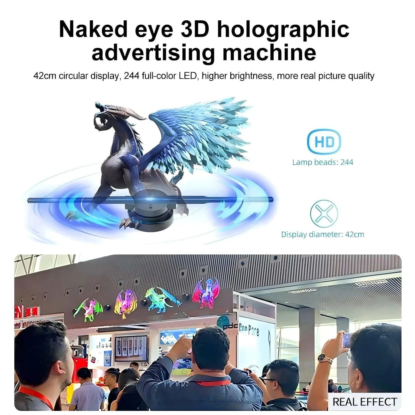 3D hologram fan