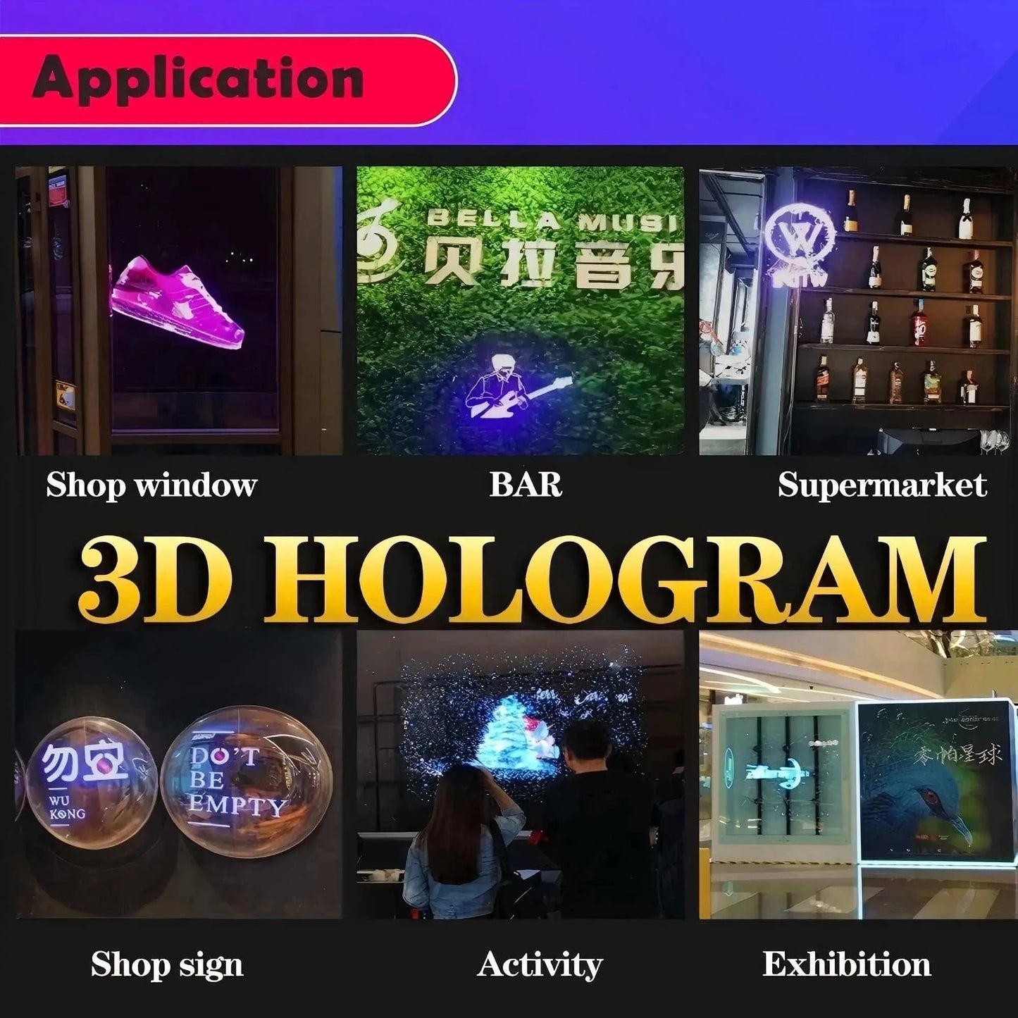 3D hologram fan