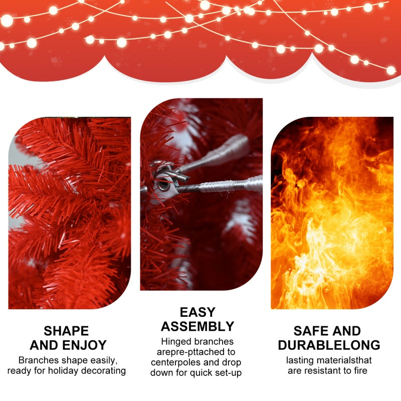 PVC Christmas Tree, Christmas Decorations, Red